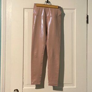 Pink Metallic Beyond Yoga Leggings (Small)